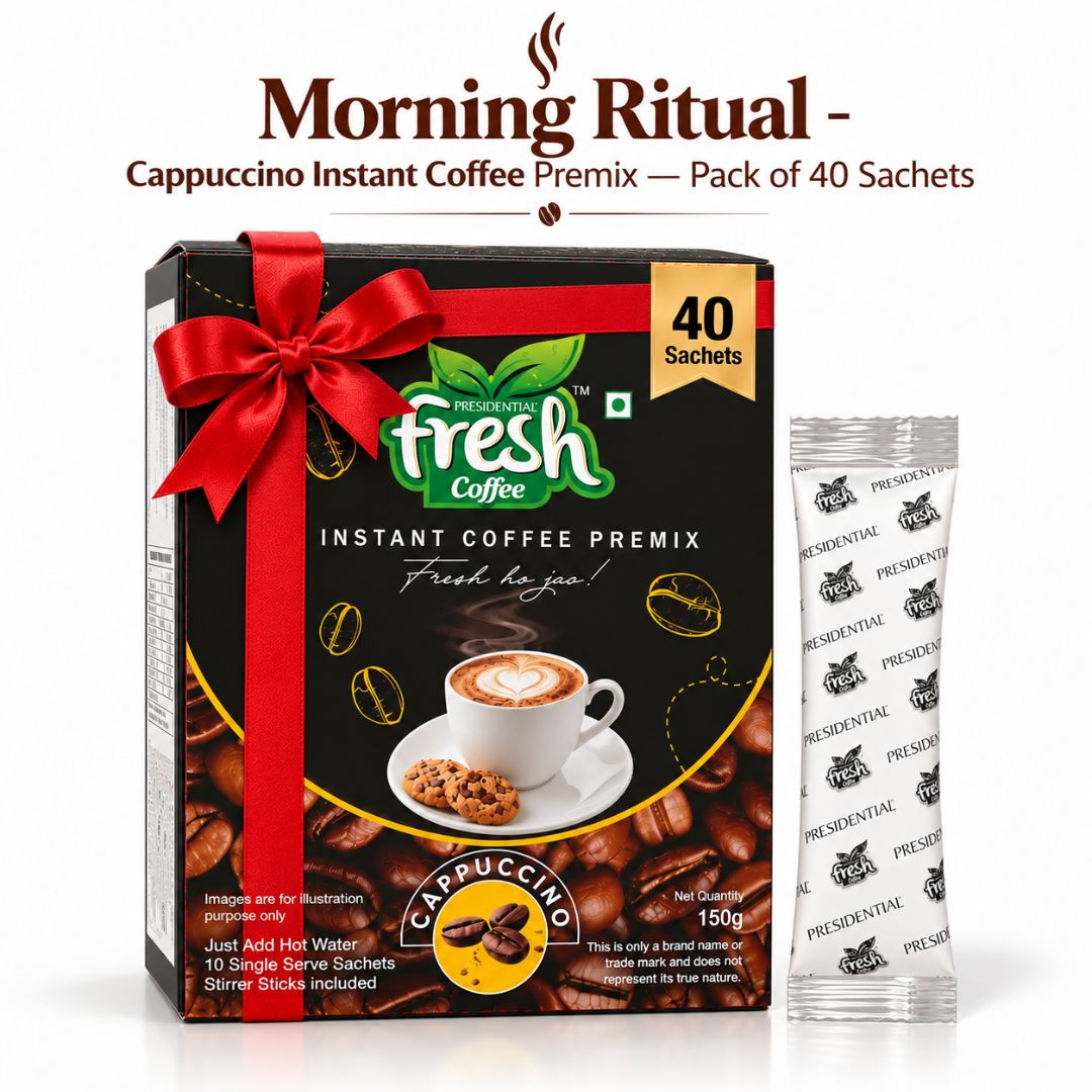 Morning Ritual - Fresh Cappuccino Instant Coffee Premix — Pack of 40 Sachets