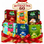 Presidential Fresh The Ultimate Beverage Box 60 - 10 Each of Masala, Cardamom, Lemongrass, Peach Iced Tea, Lemon Iced Tea & Cappuccino Coffee Premix