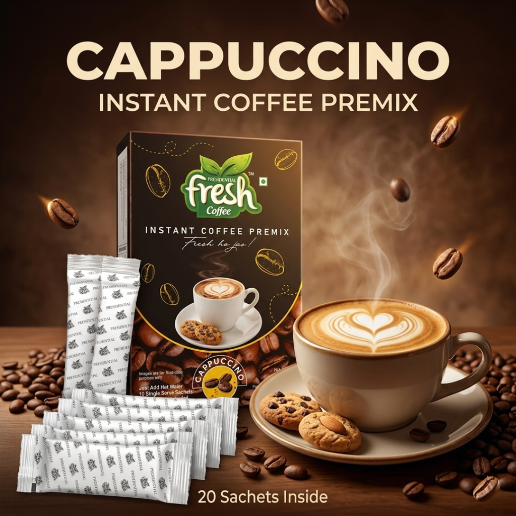 Cappuccino Instant Coffee Premix 10 Sachets (Regular)
