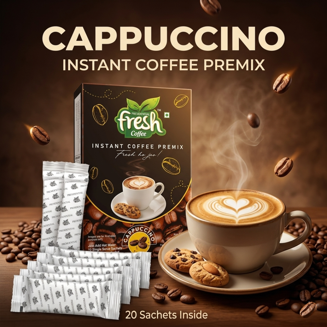 Cappuccino Instant Coffee Premix 20 Sachets (Regular)