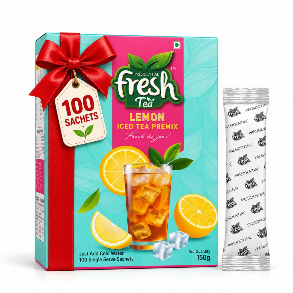 Lemon Zing 100 - Presidential Fresh Lemon Iced Tea Premix - Pack of 100 Sachets