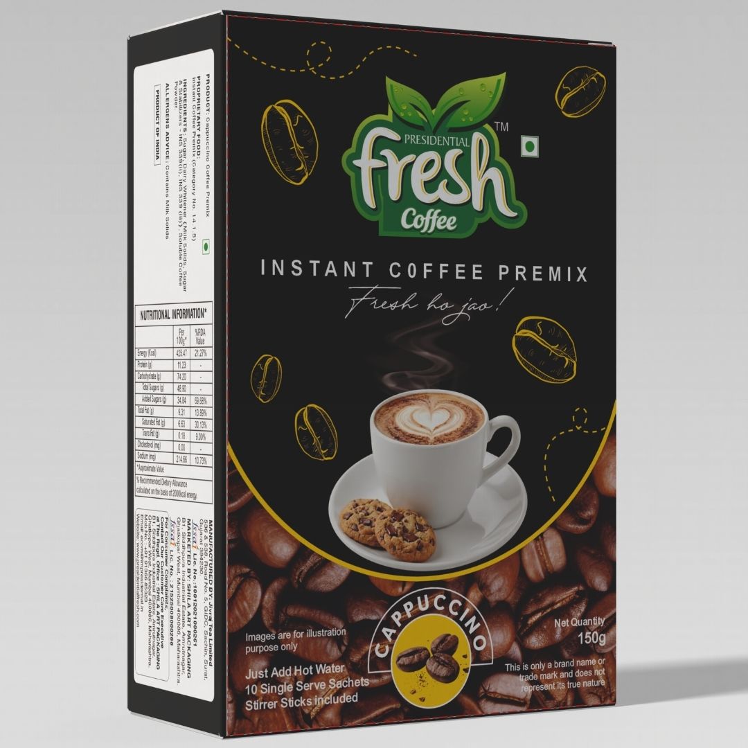 Cappuccino Instant Coffee Premix 20 Sachets (Regular)