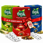 Presidential Fresh Chai Discovery 60 - 20 Each of Masala, Cardamom & Lemongrass Instant Tea Premix