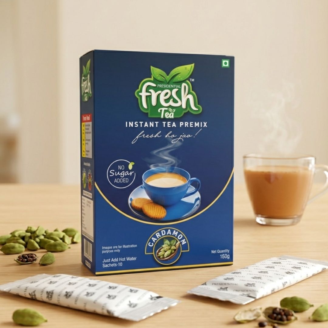 Cardamom Instant Tea Premix 10 Sachets (Sugar-Free)