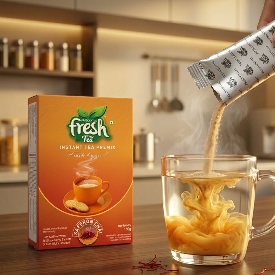 Saffron Instant Tea Premix 10 Sachets (Regular)