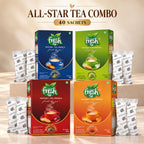 Presidential Fresh All-Star Tea Combo 40 - 10 Each of Masala, Cardamom, Lemongrass Tea & Saffron Premix Tea