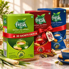 Presidential Fresh Chai Trifecta 90 — 30 Each of Masala, Cardamom & Lemongrass Instant Tea Premix