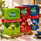 Presidential Fresh Chai Discovery 60 - 20 Each of Masala, Cardamom & Lemongrass Instant Tea Premix