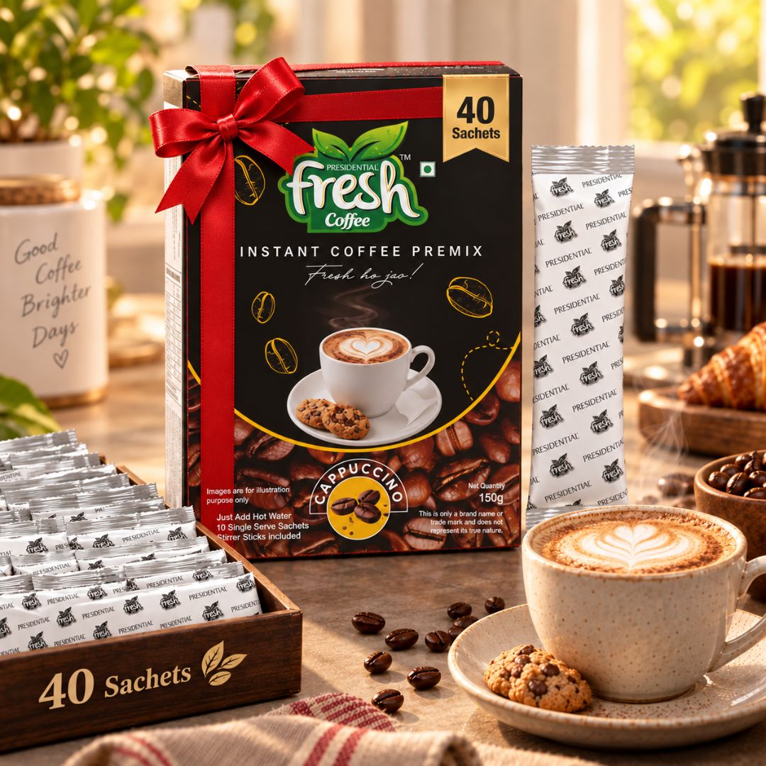 Morning Ritual - Fresh Cappuccino Instant Coffee Premix — Pack of 40 Sachets