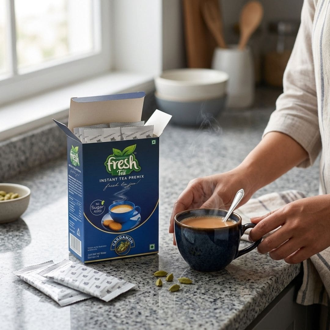 Cardamom Instant Tea Premix 10 Sachets (Regular)