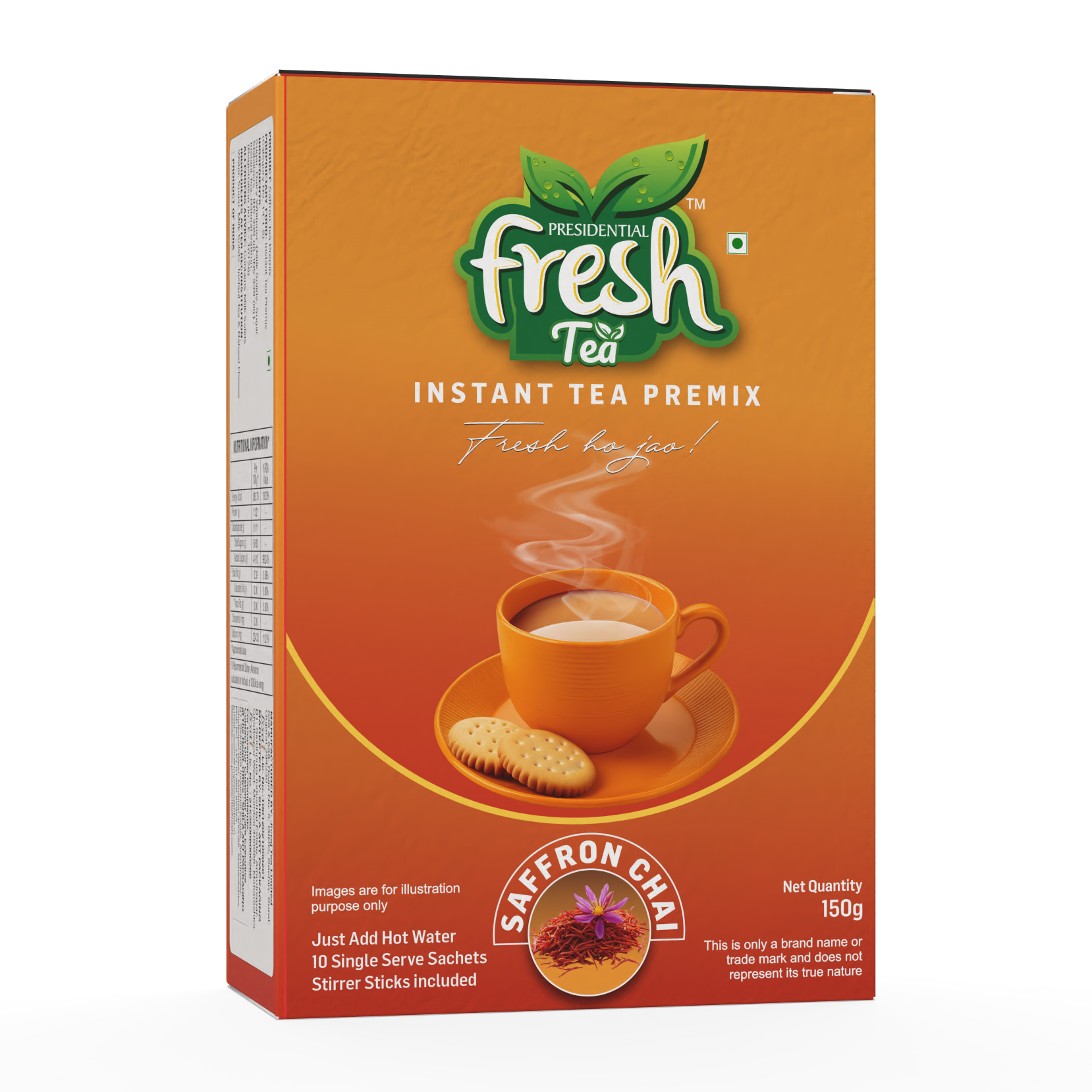 Saffron Instant Tea Premix 10 Sachets (Regular)