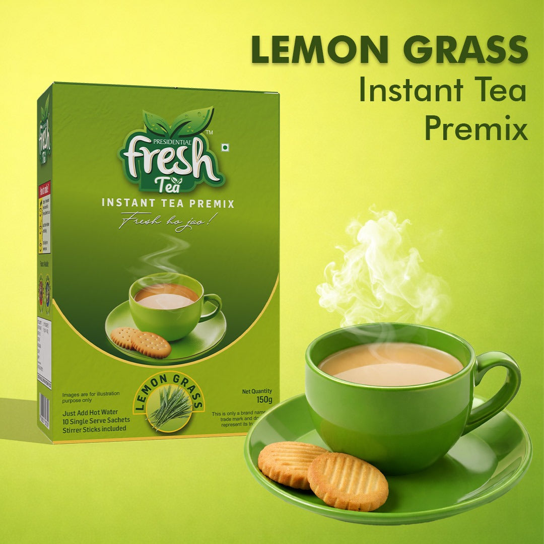 Lemon Grass Instant Tea Premix 10 Sachets (Regular)