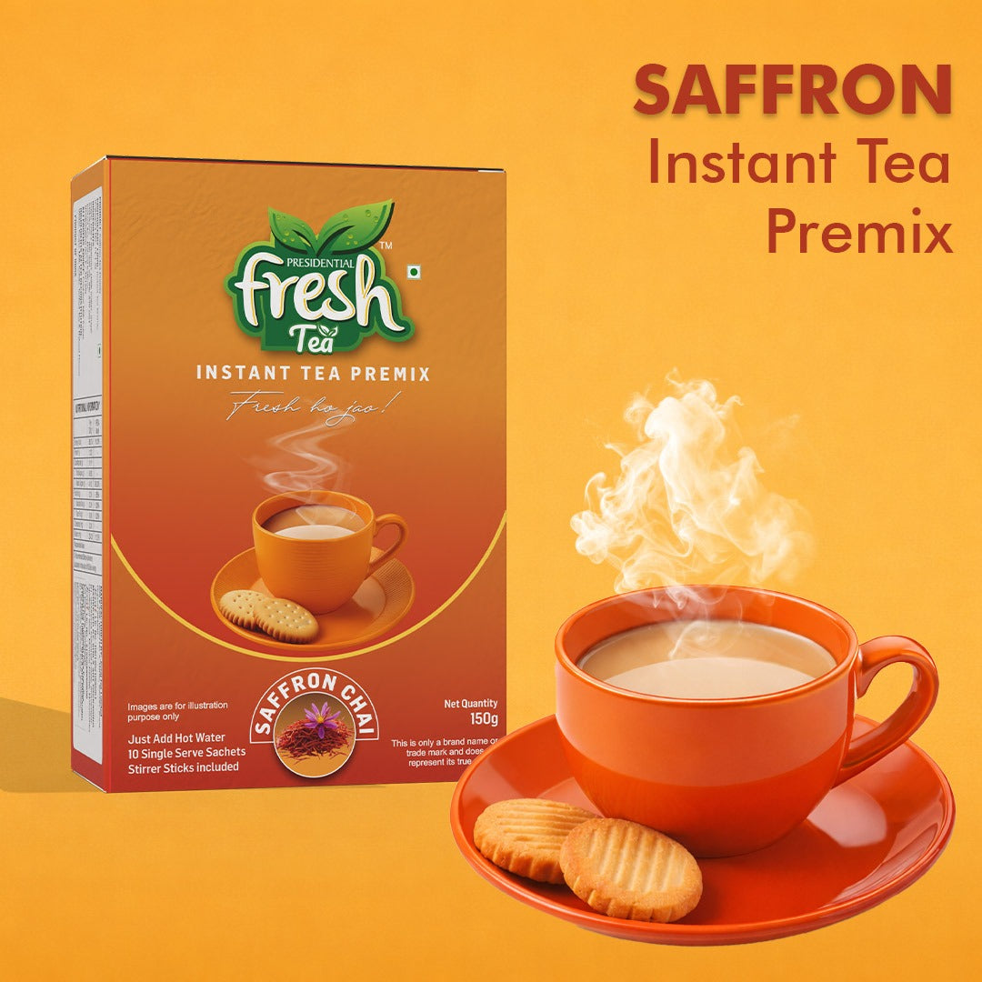 Saffron Instant Tea Premix 10 Sachets (Regular)