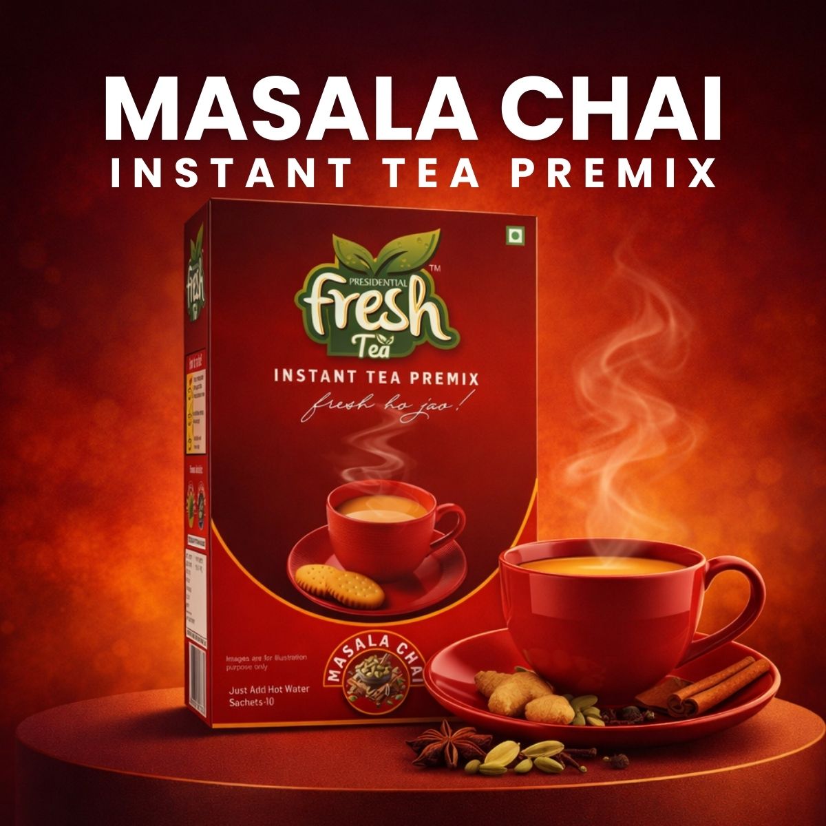 Lemon Grass Instant Tea Premix 10 Sachets (Regular)